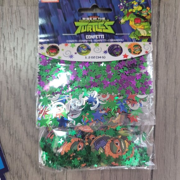 Teenage Mutant Ninja Turtles Party Invitations & Confetti Pack - 8 Invitations & - Picture 2 of 4